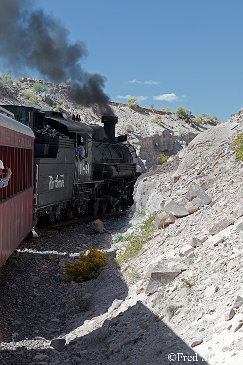 Cumbres and Toltec Scenic Railroad Steam Engine 489  Road Cut